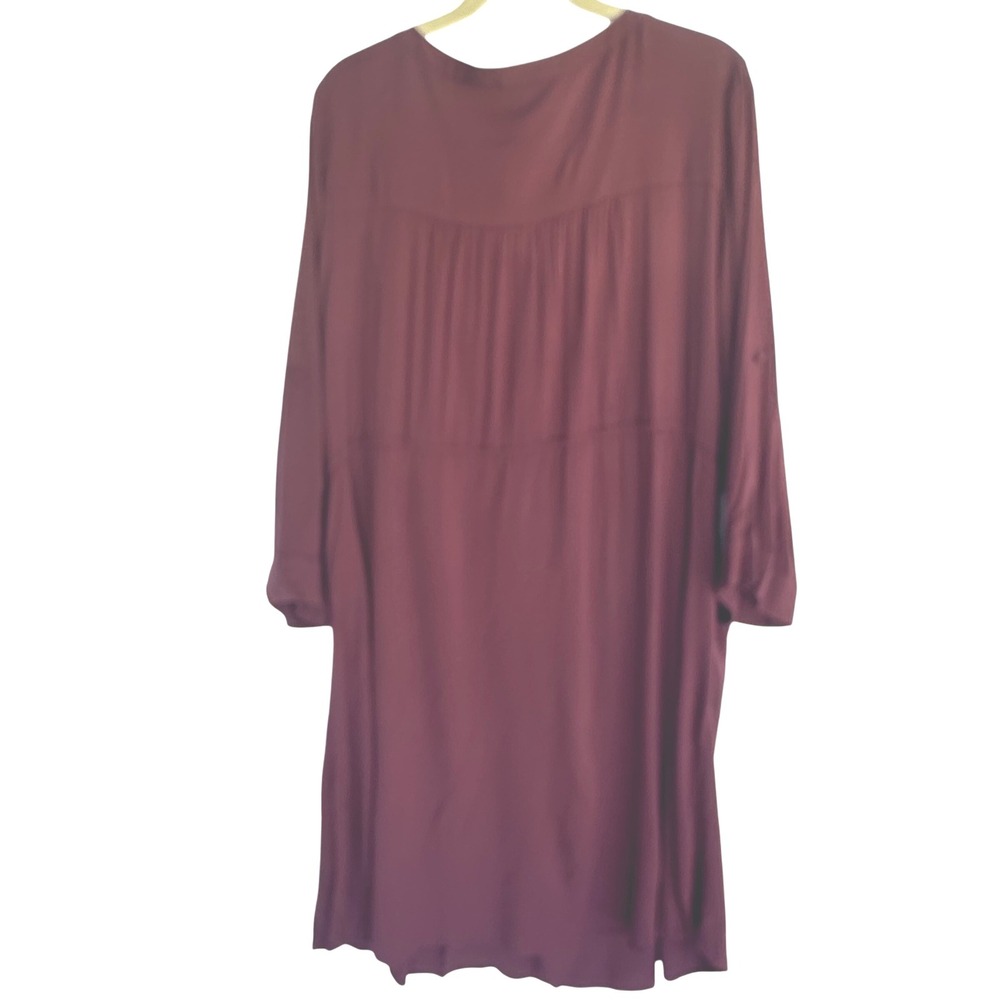 torrid Burgundy Midi Dress with Drawstring & Front Zipper - Picture 2 of 8